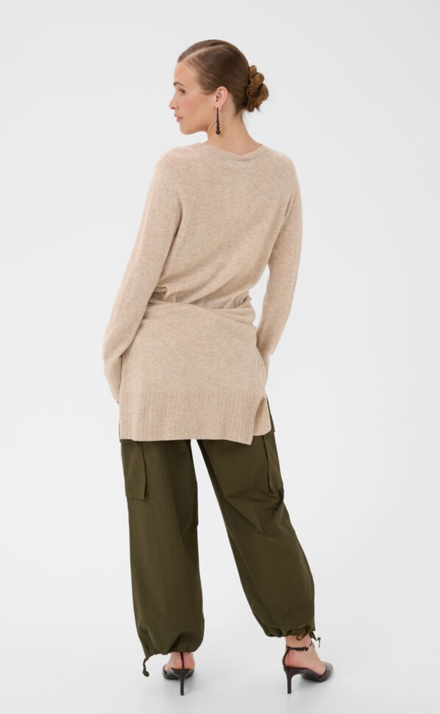 Culture Cardigan - Taia Arrow - Beige Melange