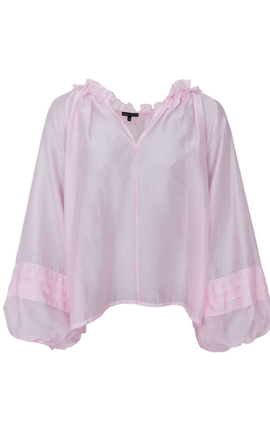 Black Colour Bluse - Linda - Lt. Pink