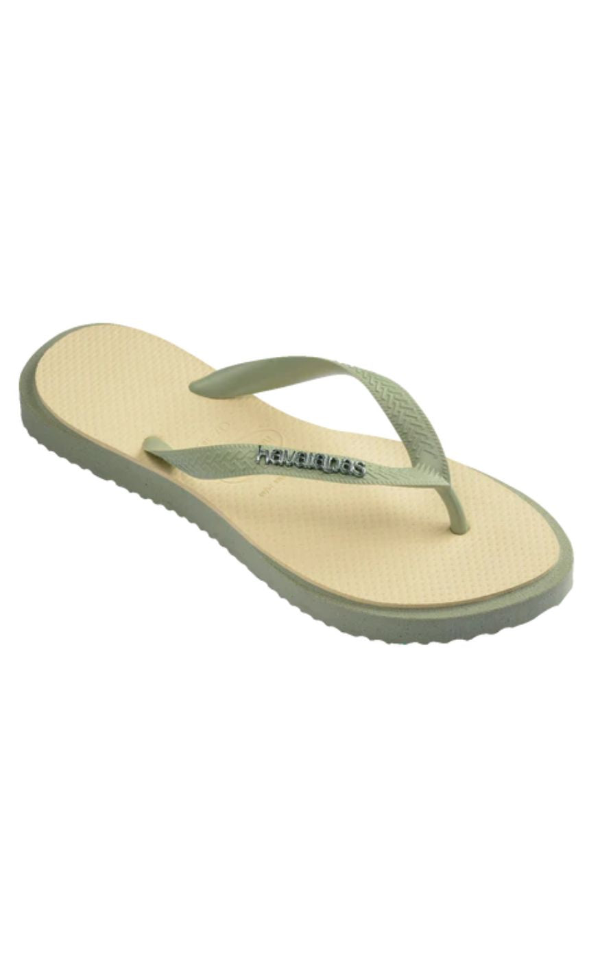 Havaianas Klipklappere - Topp Point Fusion - Smoke Green/Butter