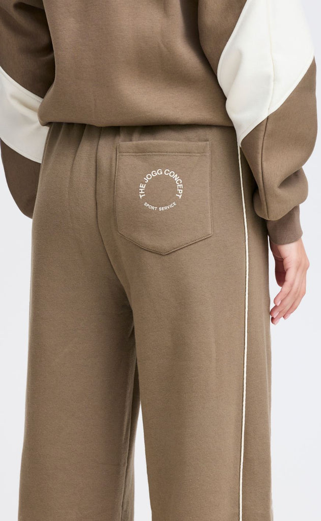 The Jogg Concept Sweatpants - Sage Piping - Chocolate Chip Mix