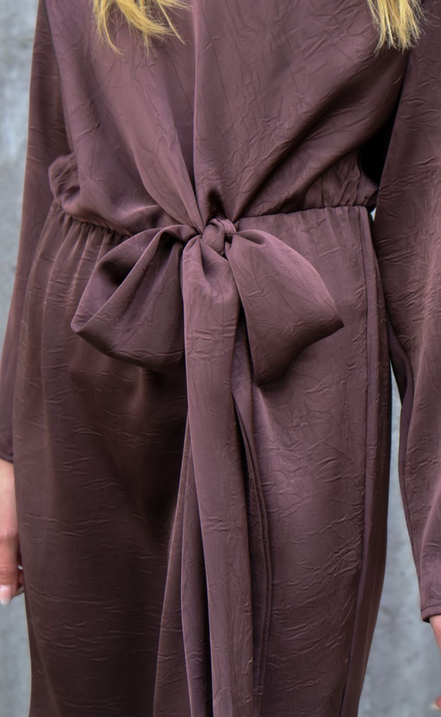 A-View Kjole - Sinda Drape - Dark Brown