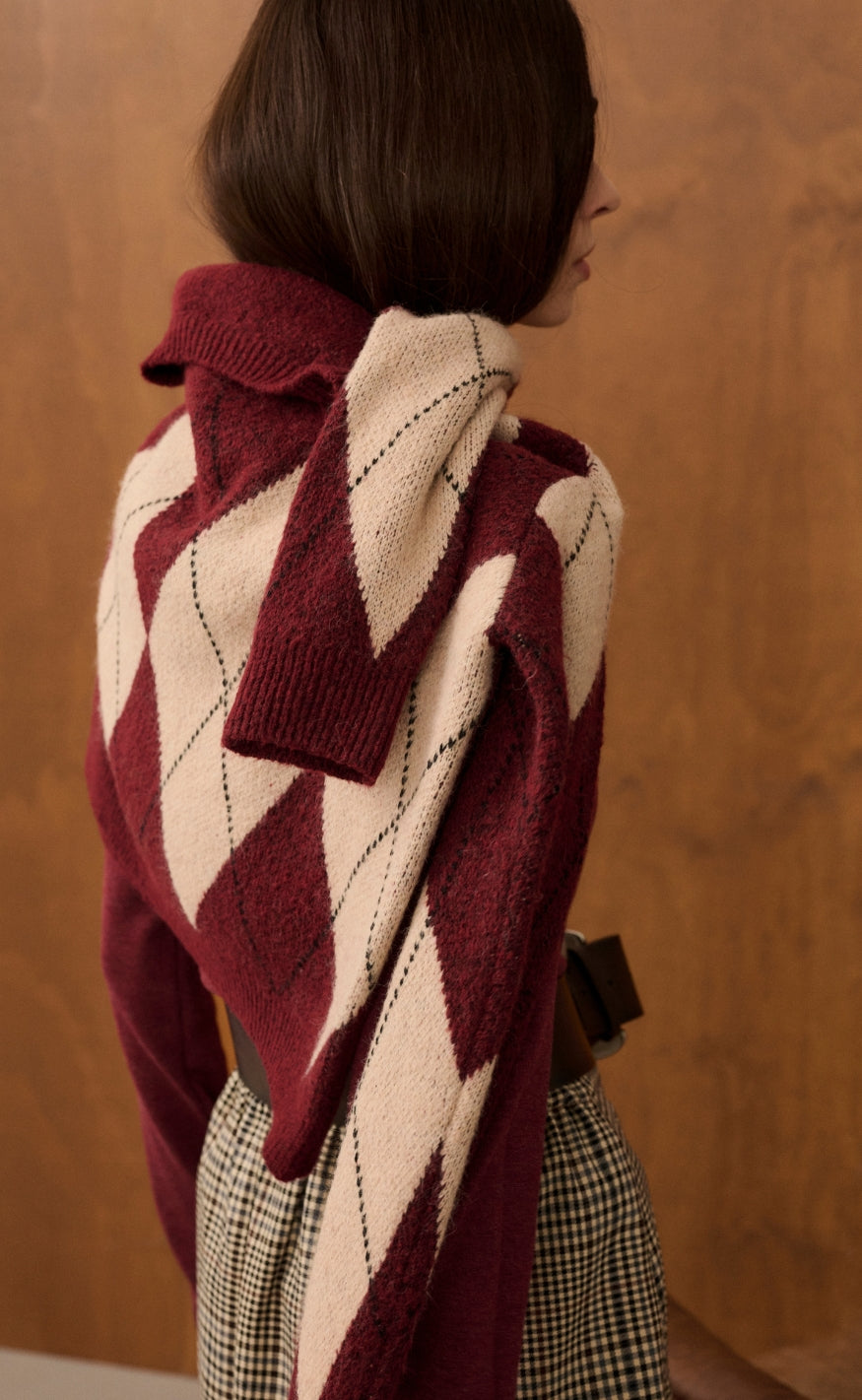 Culture Genser - Argyle - Burgundy Argyle