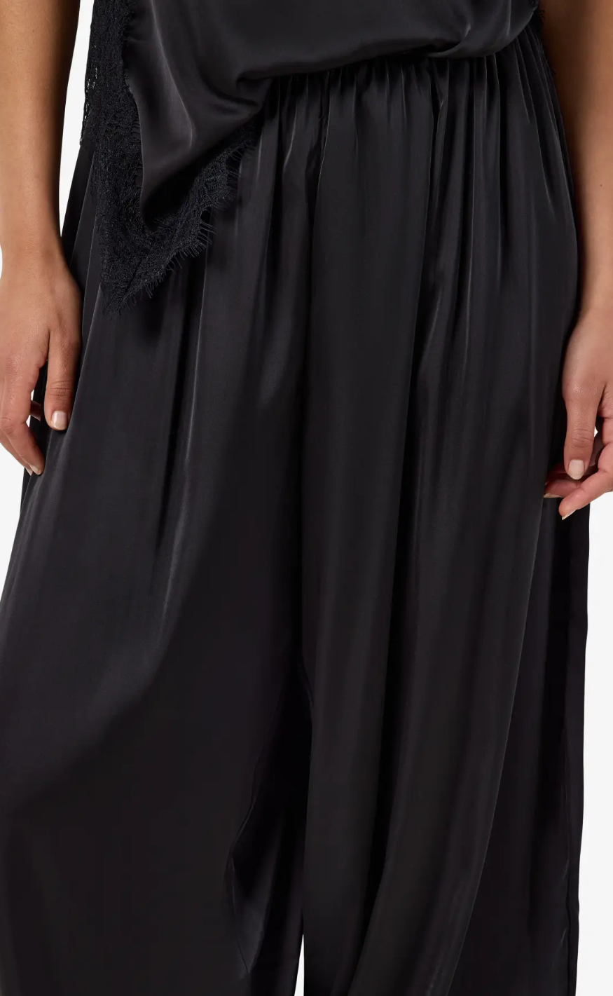 Noisy May Bukser - Louise Satin Balloon - Black