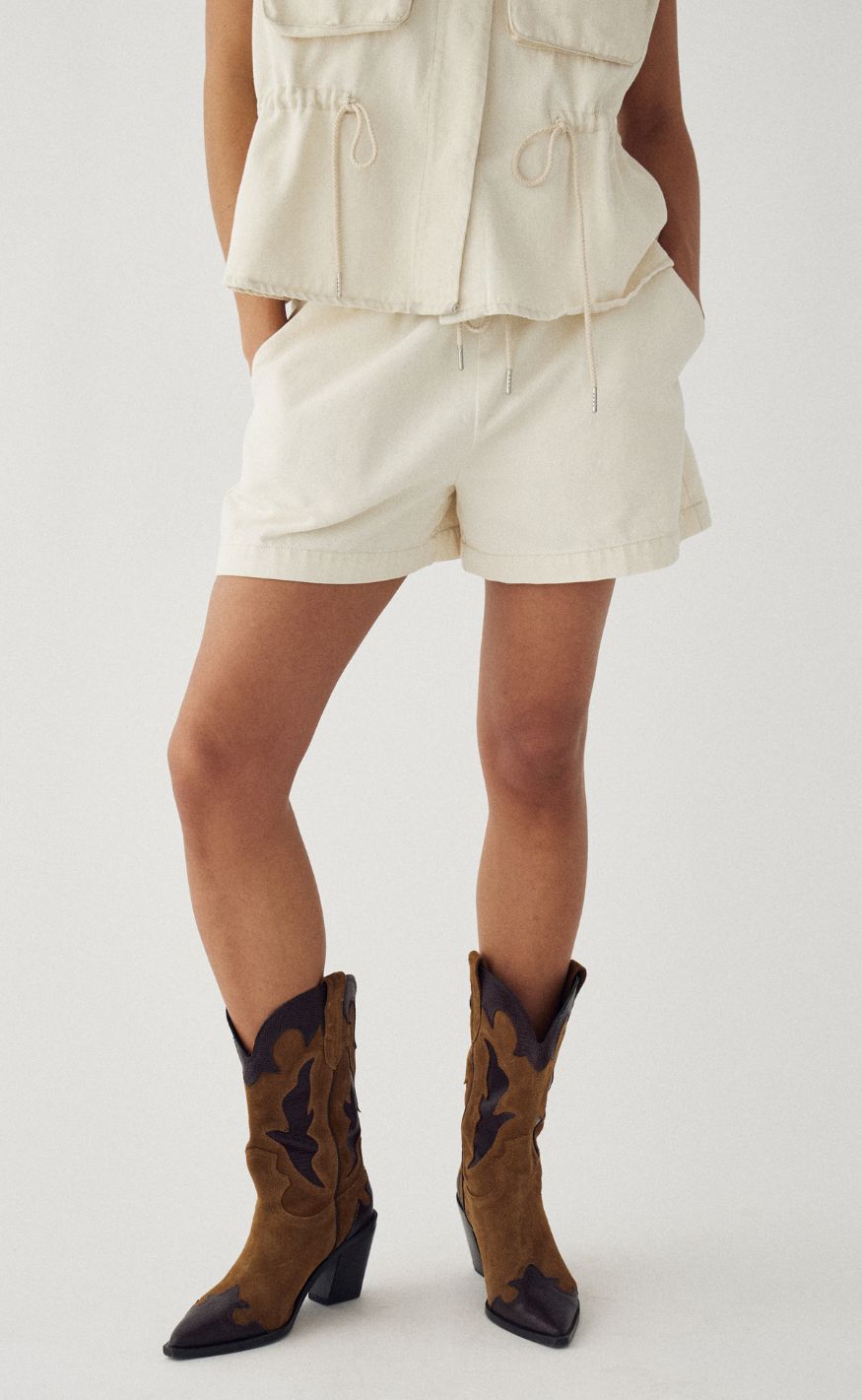 Noella Shorts - Meera MW - Washed Ivory