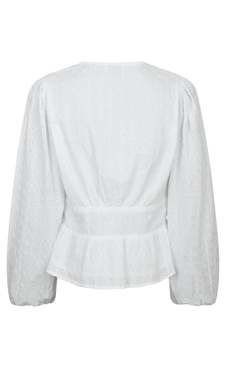 Neo Noir Bluse - Neroni Embroidery - White