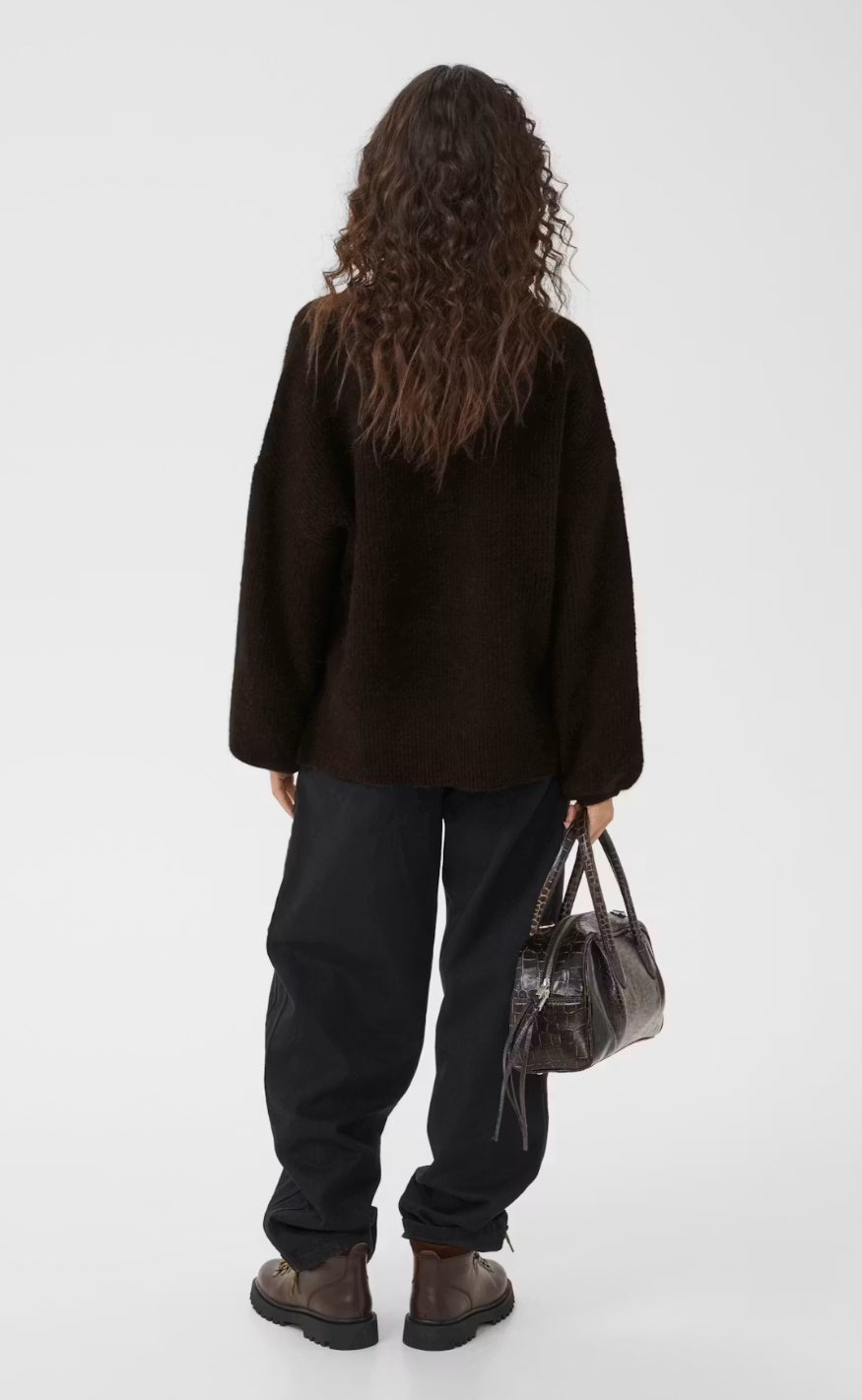 Gestuz Pullover - Alpha Slit - Ganache Melange