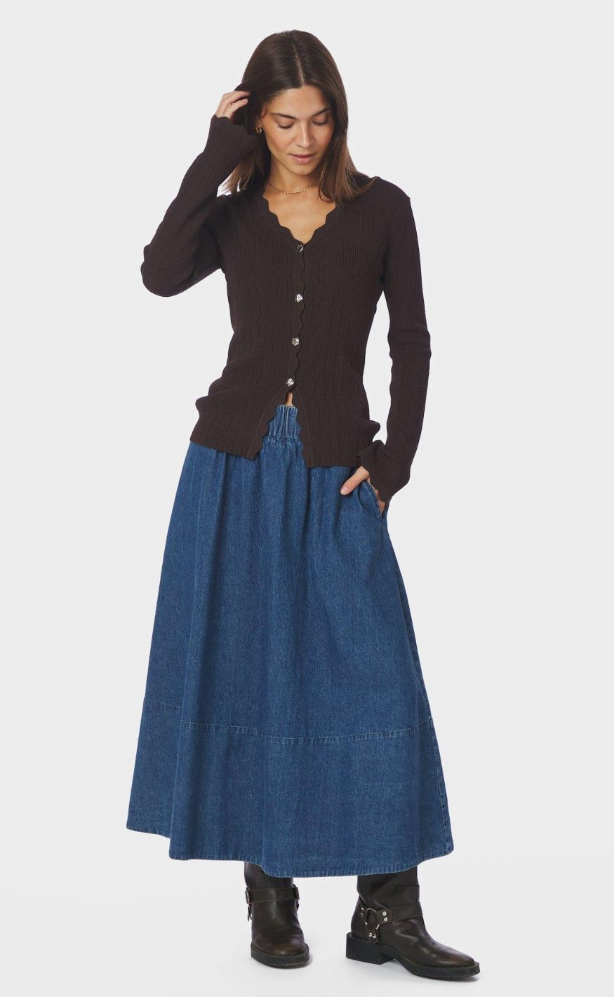 Neo Noir Skjørt - Yara Denim - Blue