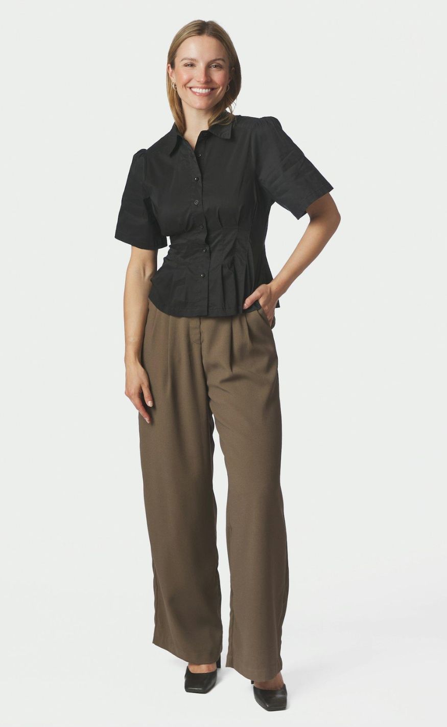 Neo Noir Skjorte - Balara Poplin - Black