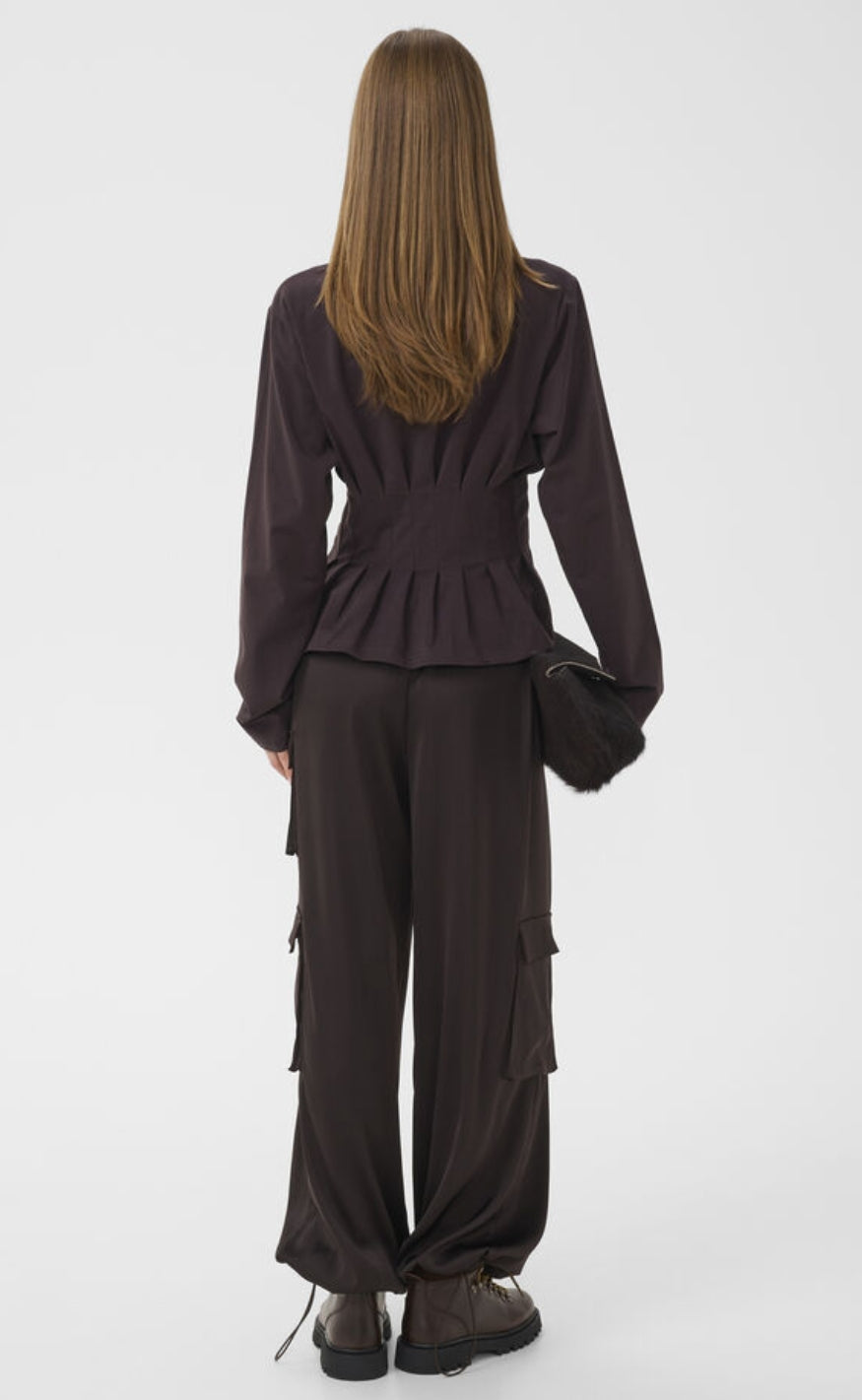 Gestuz Bluse - Inez LS - Ganache