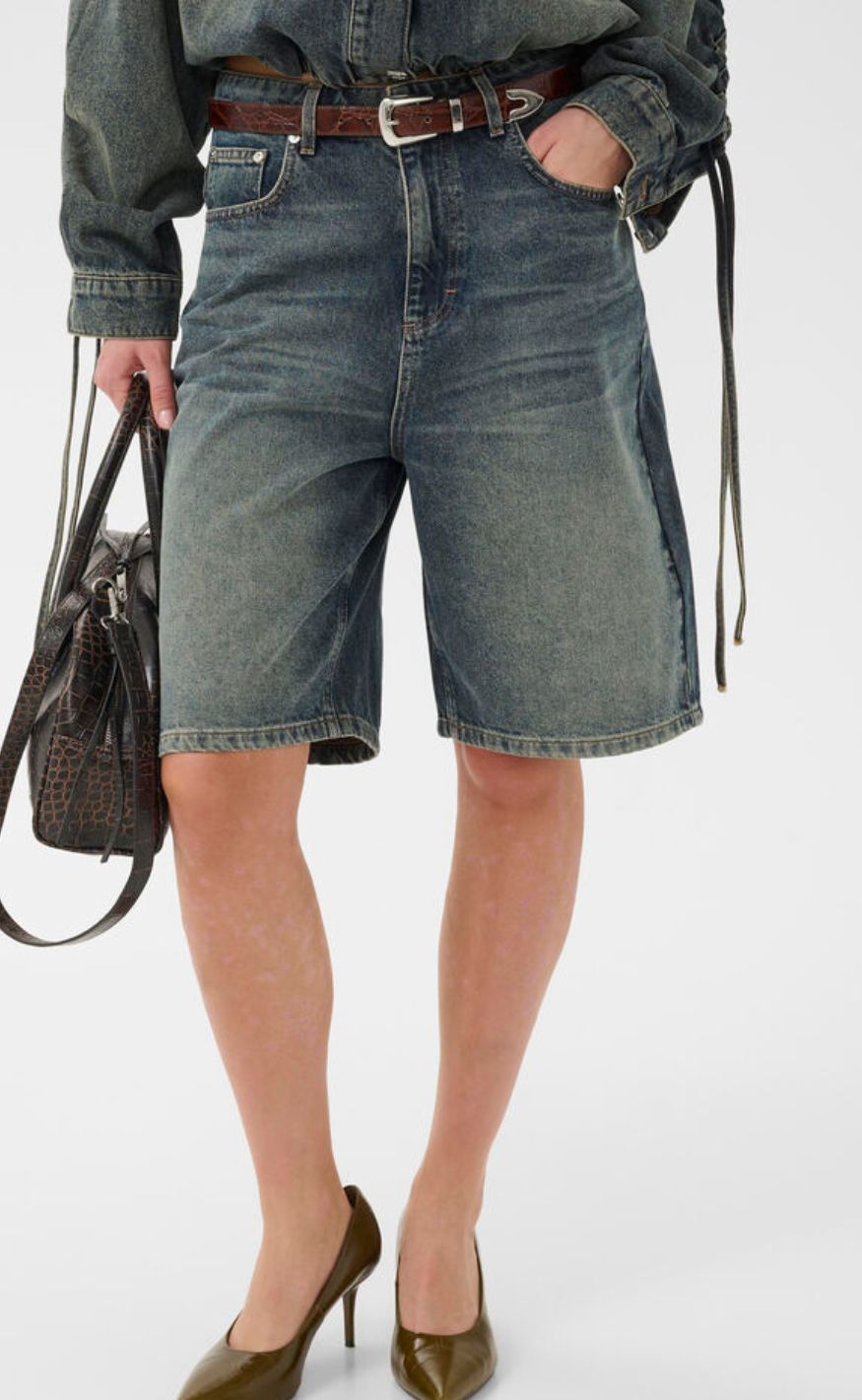 Gestuz Shorts - Susara - Blue/Green Wash