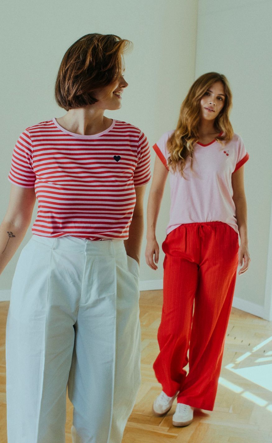 Freequent T-shirt - Mian - Sweet Lilac w. True Red