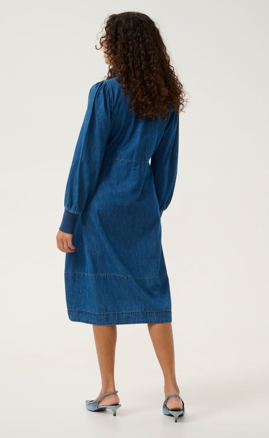 Culture Kjole - Allura Arpa Rib - Dark Blue Wash