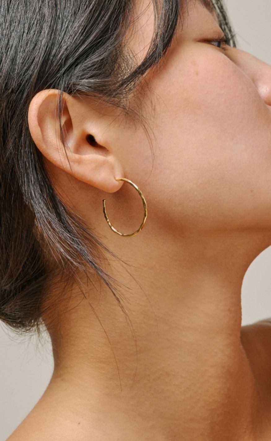 ENAMEL Copenhagen Øreringer - Organic Arena Medium - Silver Colour