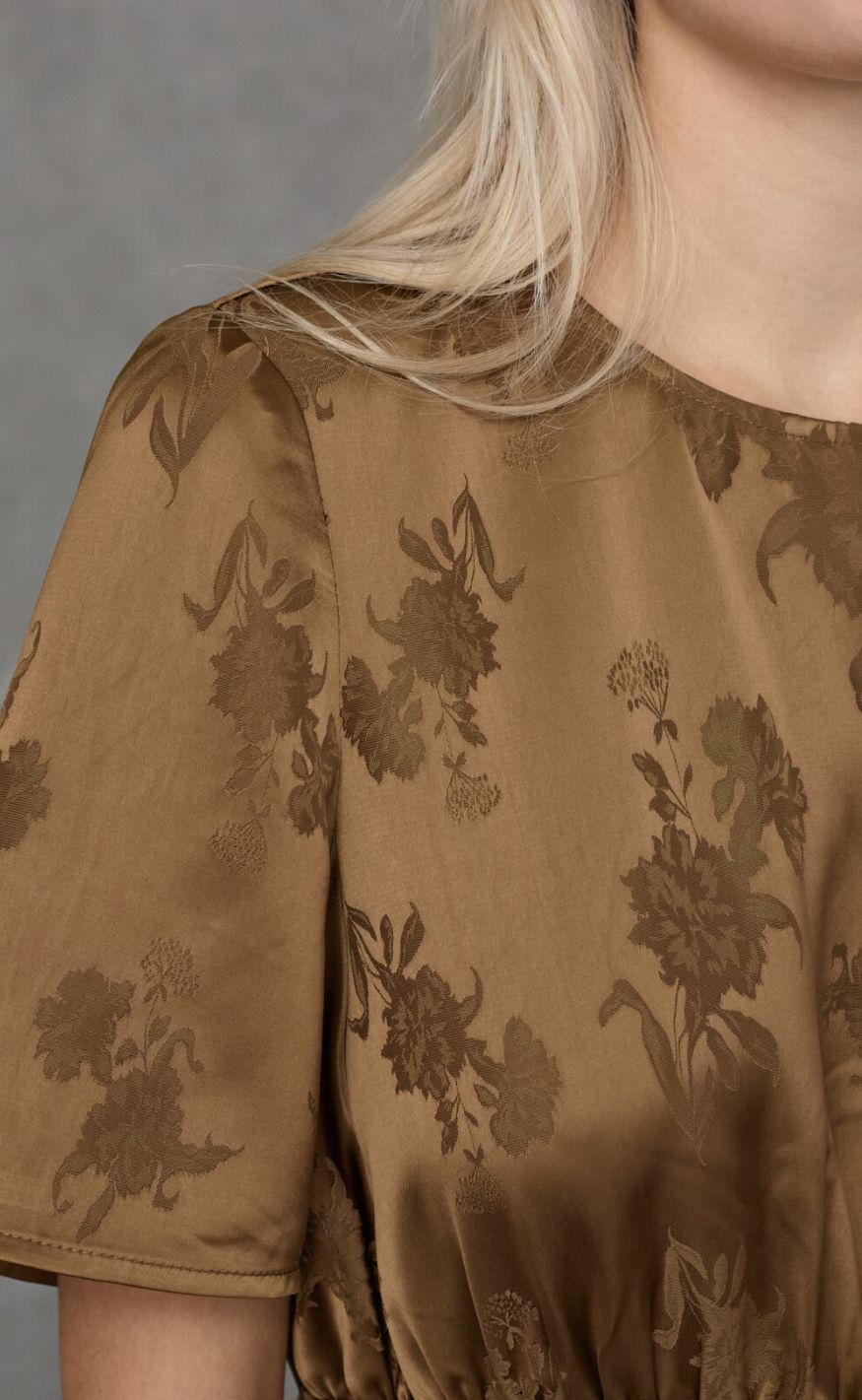 Love & Divine Kjole - Love1561-2 - Brown Flower