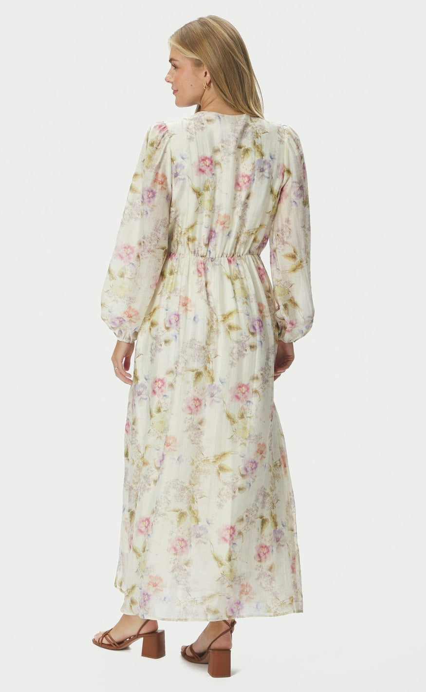 Neo Noir Kjole - Silfi Vintage Flower - Off White