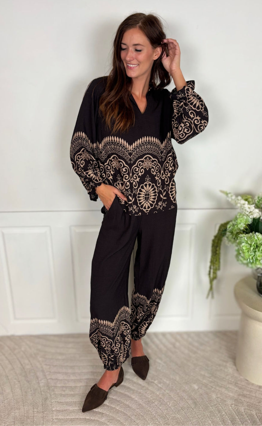 Marta Du Chateau Bluse - Linden - Black1034tpb