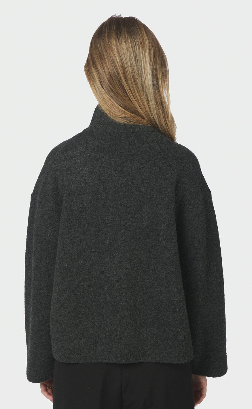 Neo Noir Cardigan - Asley Zip - Antracit