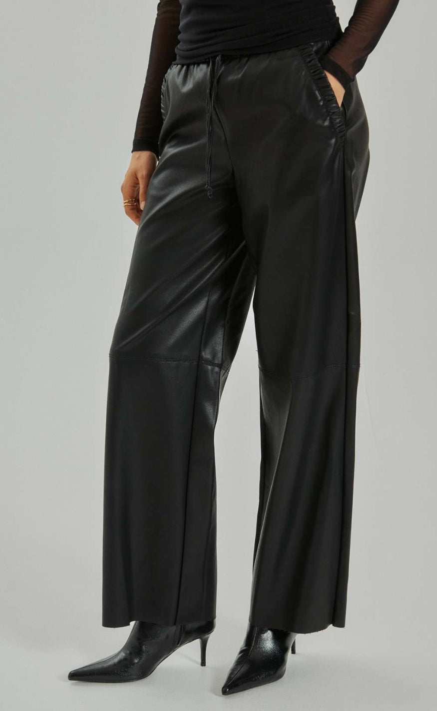 Freequent Bukser - Veggy Tie - Black