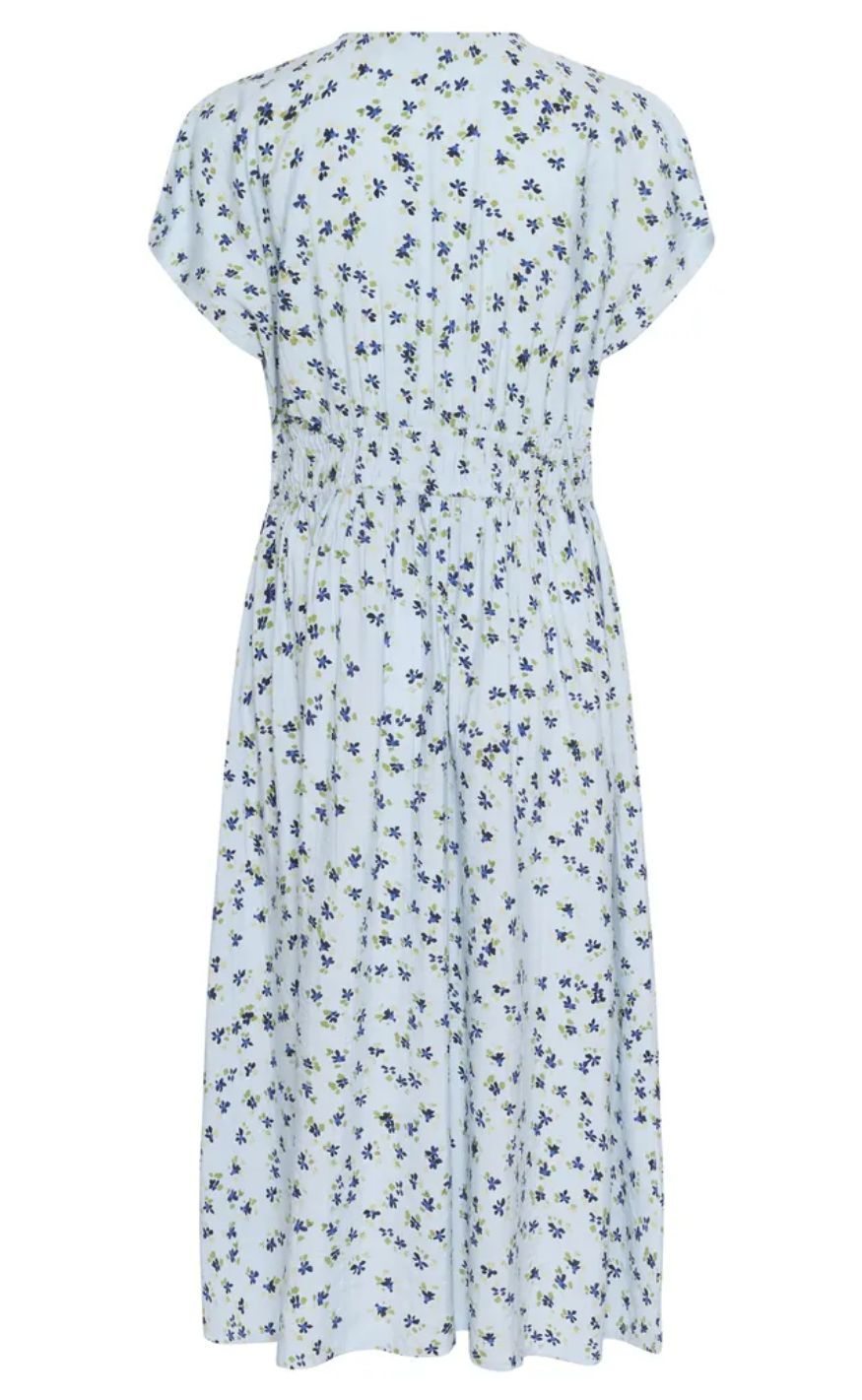Culture Kjole - Puglia Gally Long - Blue flower