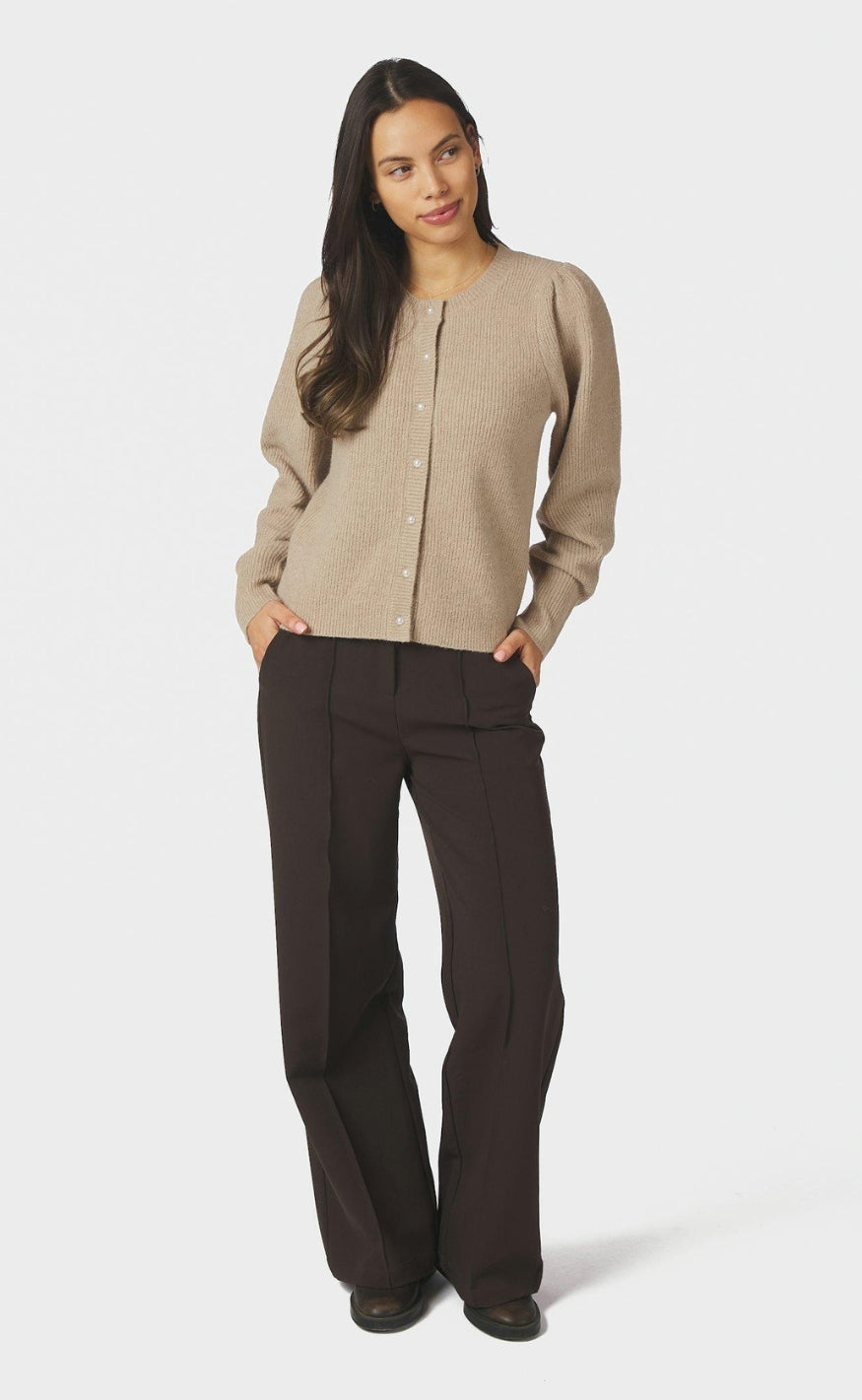 Neo Noir Cardigan - Nuna Knit - Warm Grey