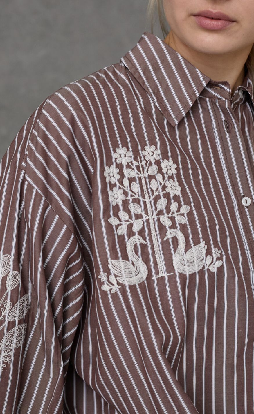 Love & Divine Skjorte - Love1604-3 - Brown Stripes