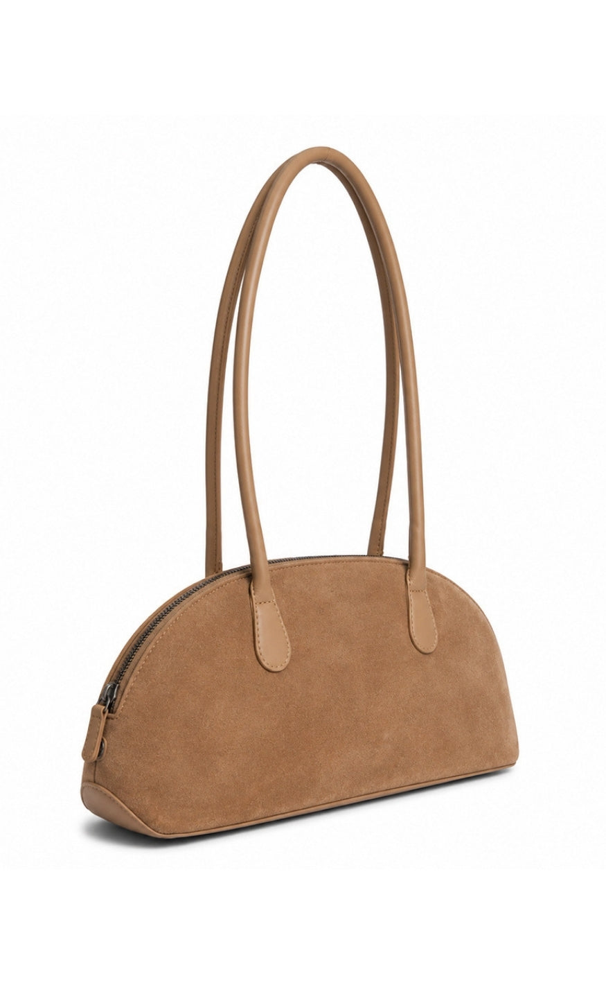 Depeche SkulderVeske - Bilbao Suede - Dark Mud