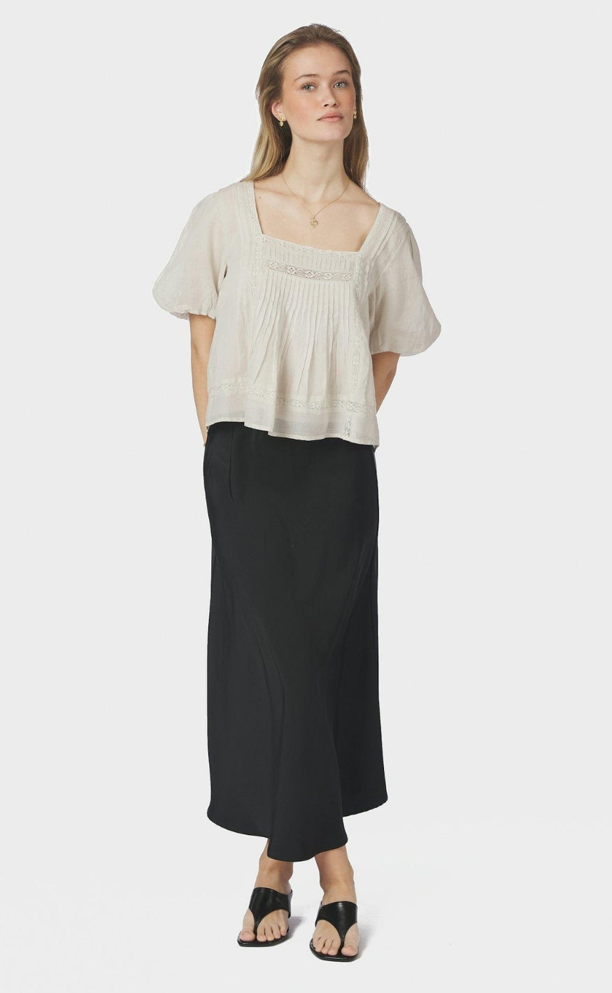 Neo Noir Bluse - Tukana S Voile - Ivory