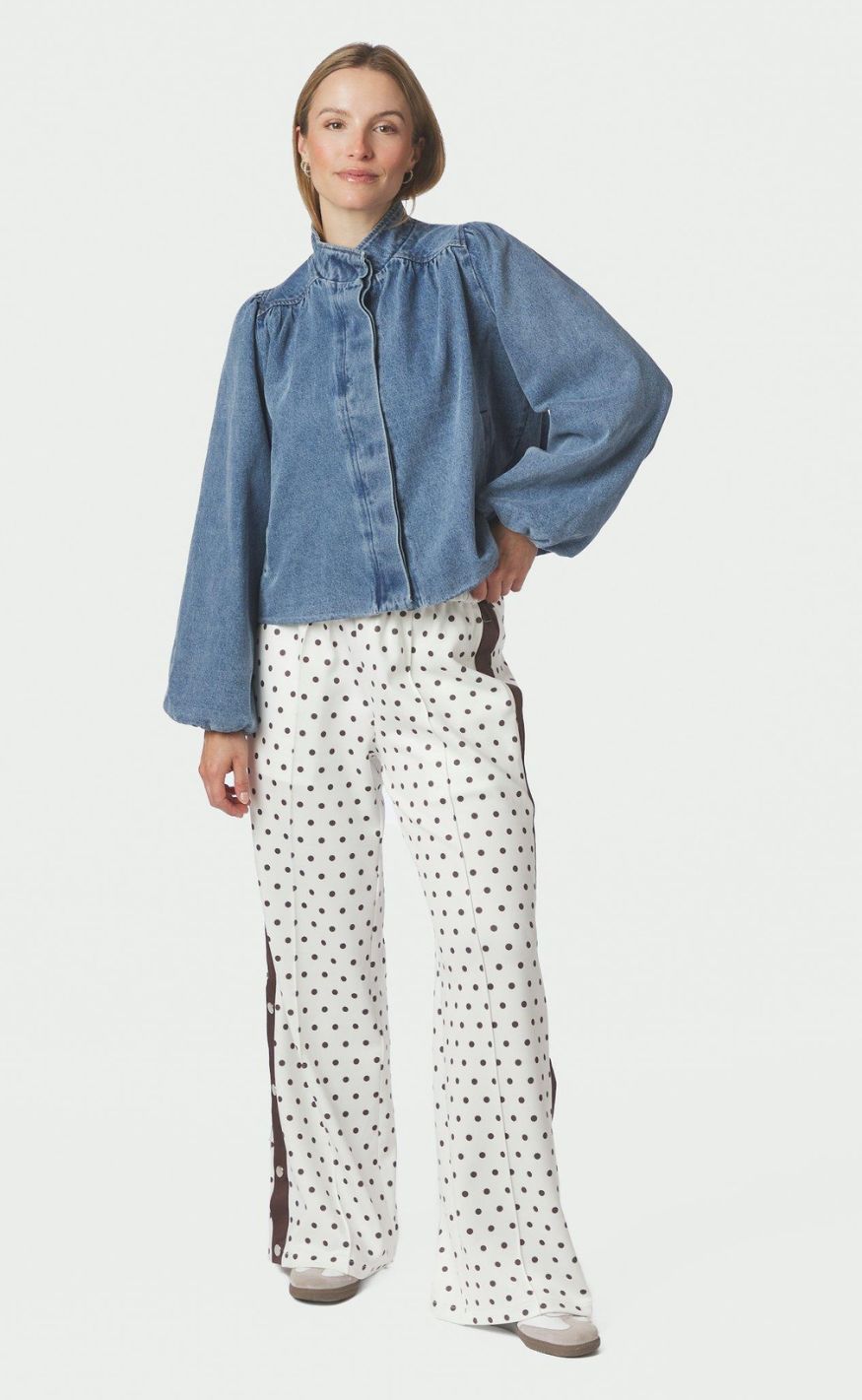 Neo Noir Bukser - Meggie Dot Track - Off White