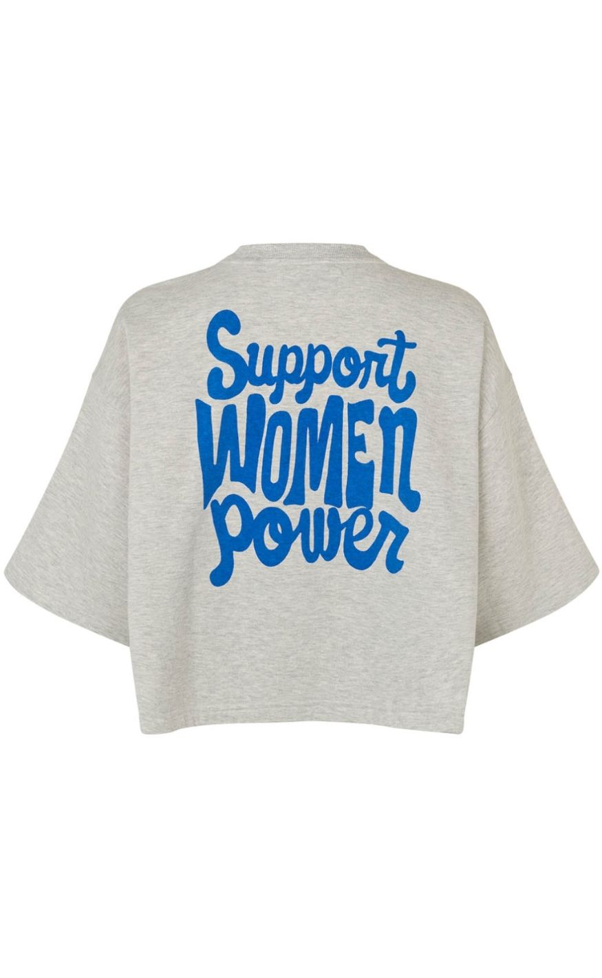 Lollys Laundry Sweatshirt - Dan Boxy - Light Grey Melange