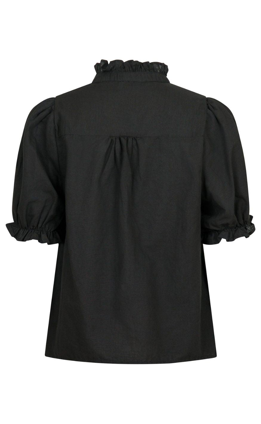 Neo Noir Bluse - Odesa Linen - Black
