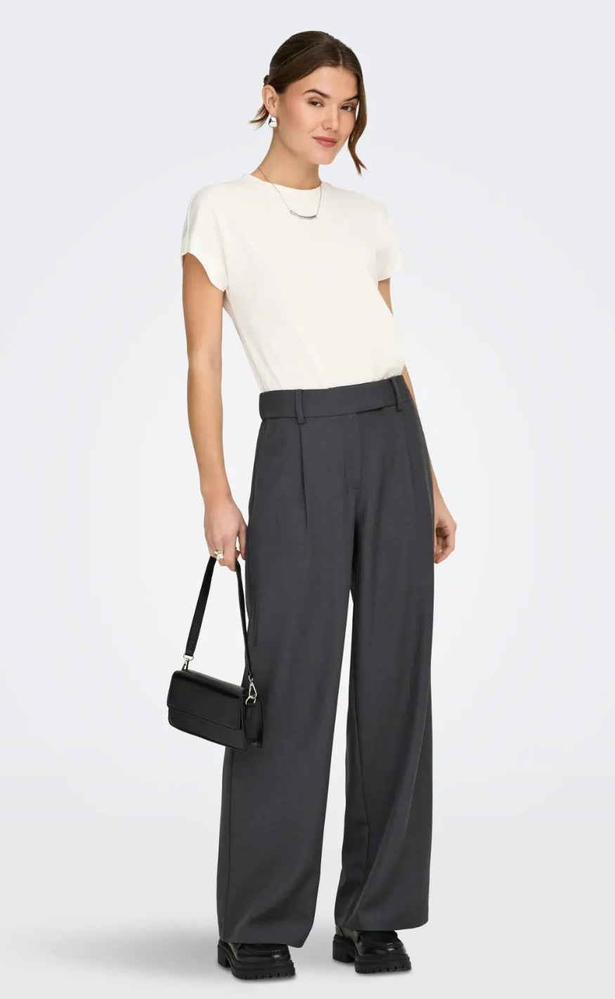 ONLY Bukser - Linda - Dark Grey Melange
