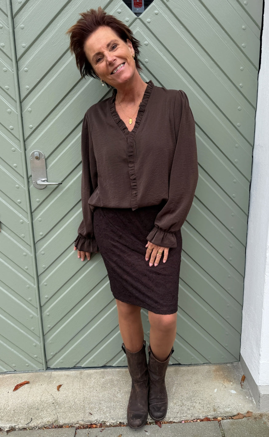 Say INA Copenhagen Bluse - Catja - Dark Brown