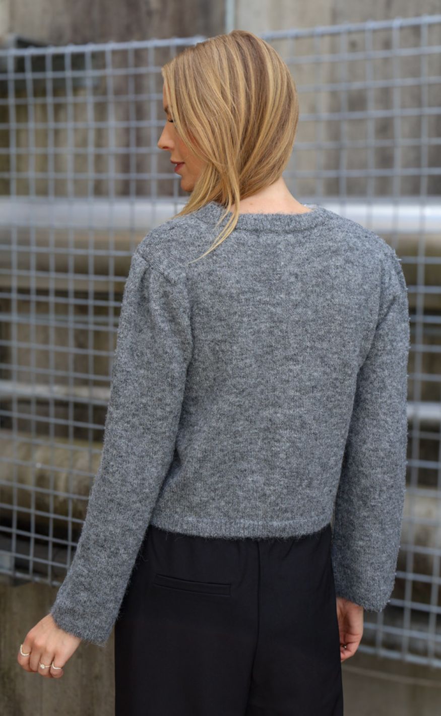 A-View Cardigan - Lissi - Medium Grey Melange