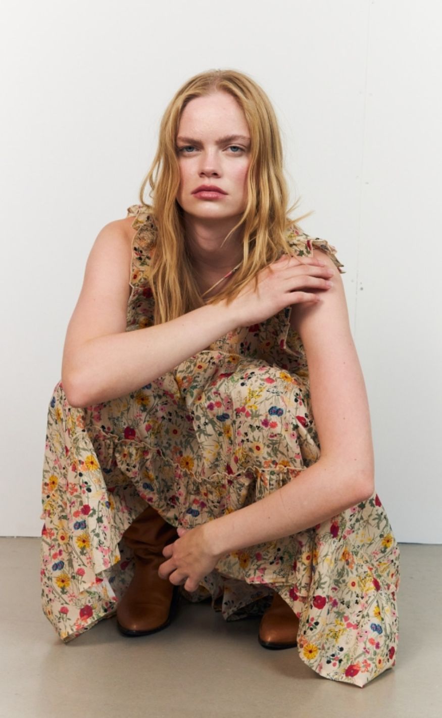 Lollys Laundry Kjole - SamoLL Midi - Flower Print