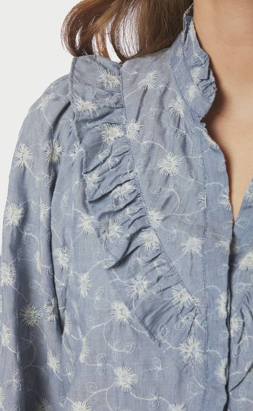 Neo Noir Bluse - Degas Delicate - Dusty Blue