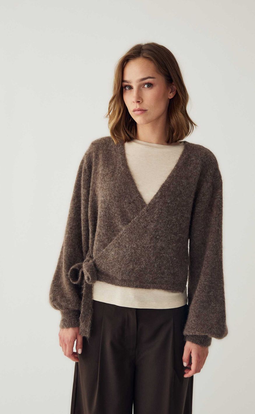 Noella Cardigan - Maelee - Timber Brown Melange
