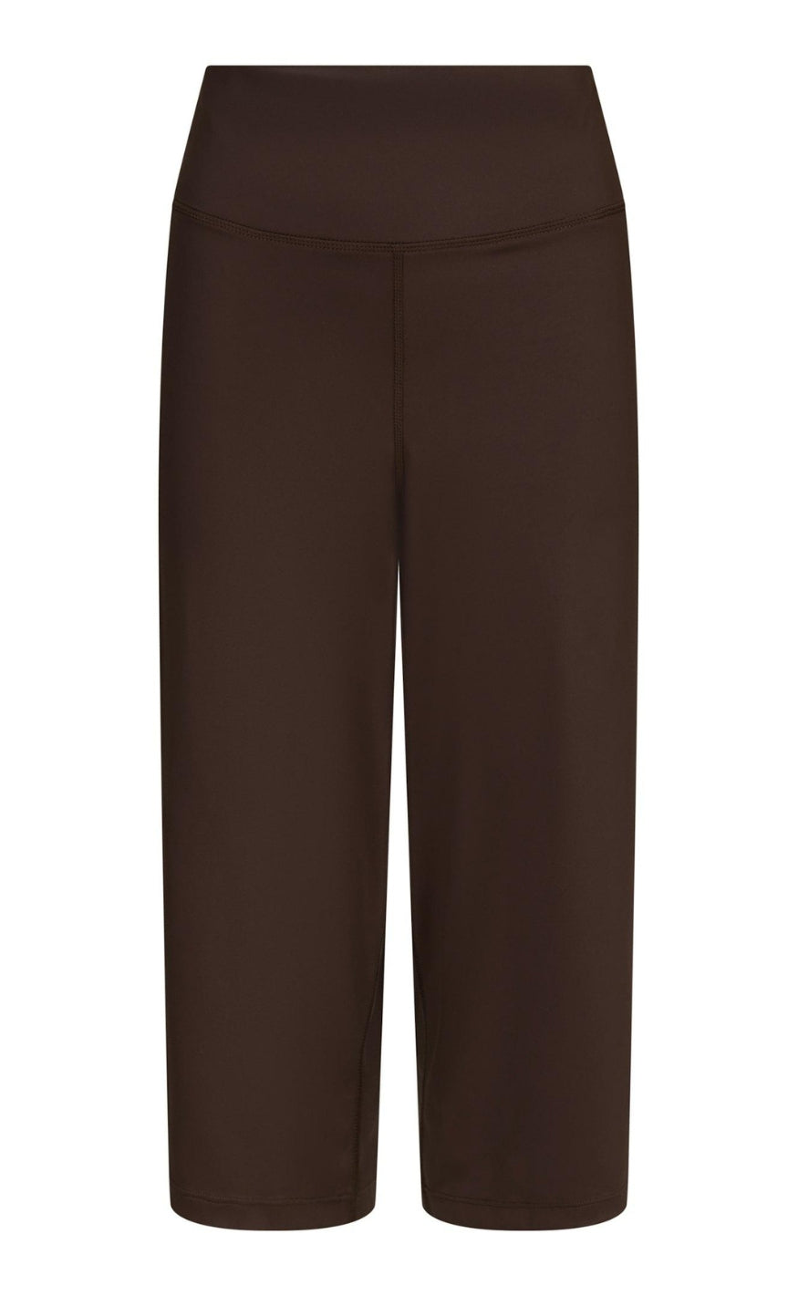Neo Noir Bukser - Lauri Wide Capri - Dark Brown