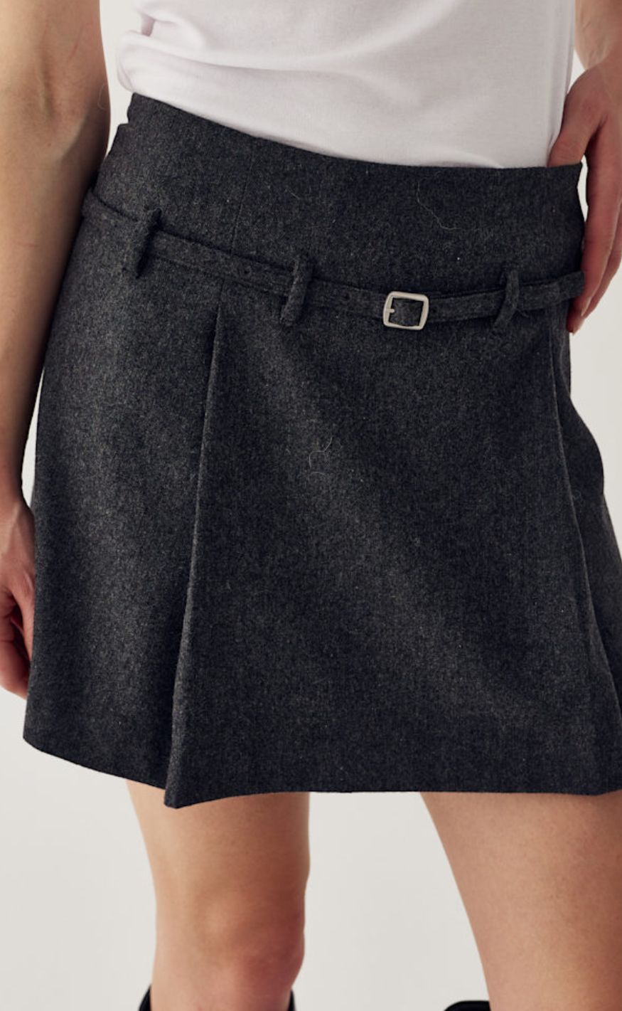 Noella Skjørt - Madena - Dark Grey Melange