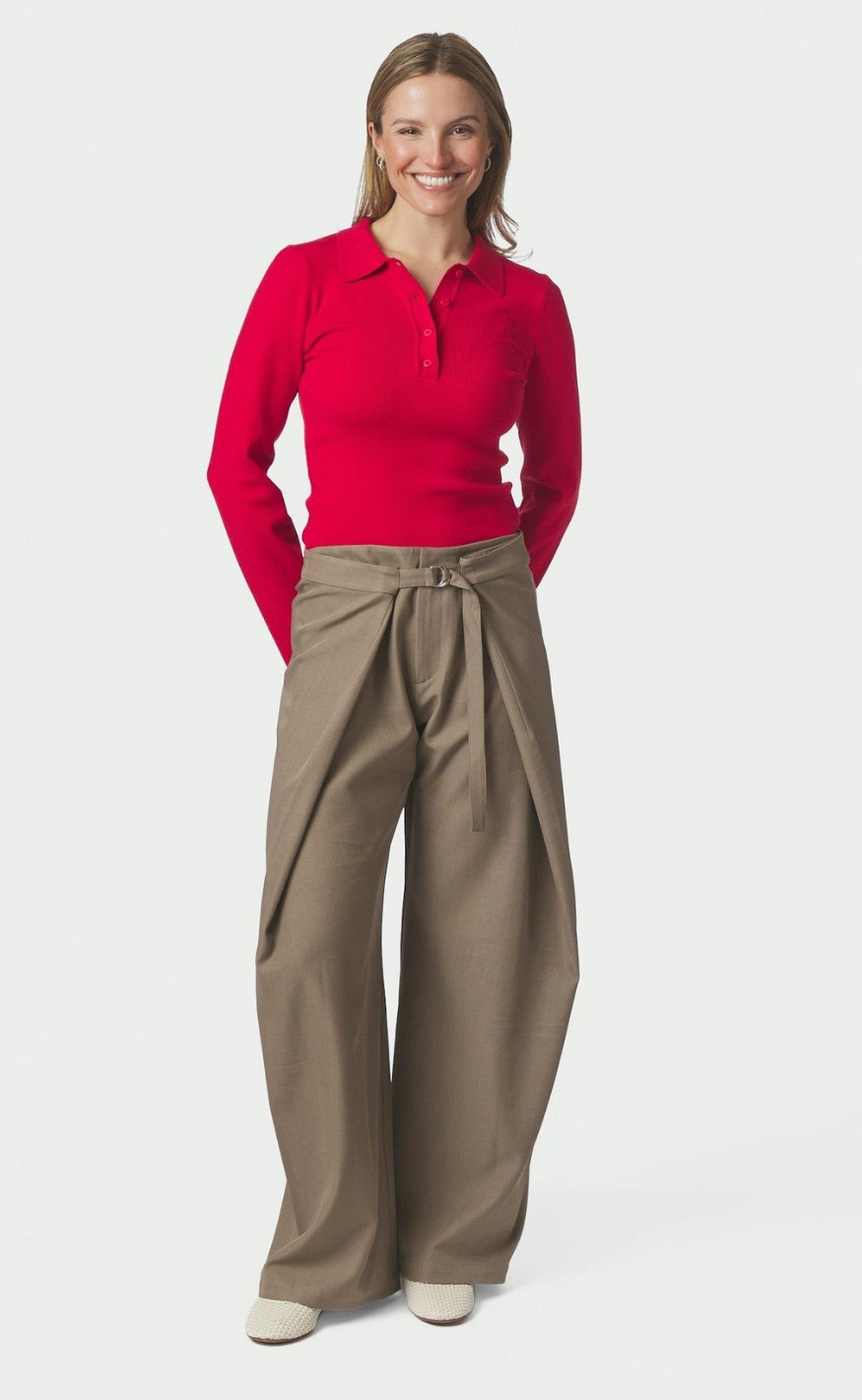 Neo Noir Bluse - Fannya Polo - Red
