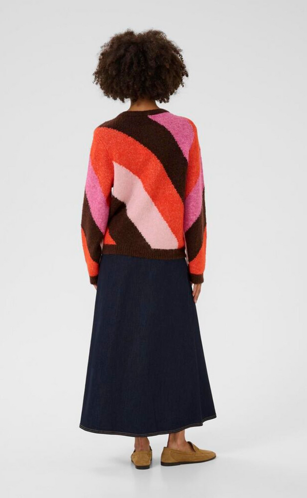 Culture Cardigan - Diga Kimmy - Brown/Pink Mix