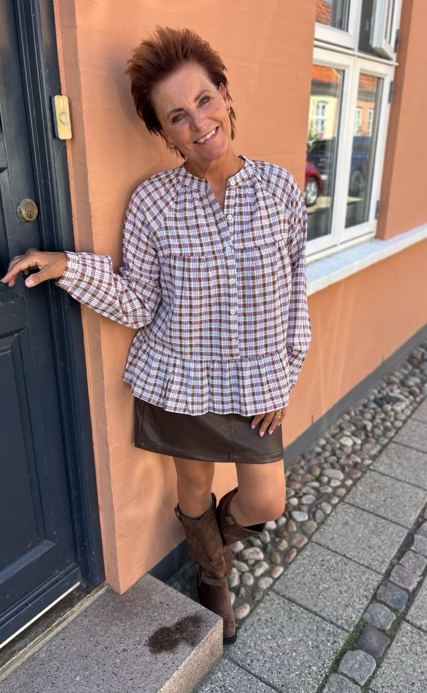 Say INA Copenhagen Skjorte - Valeria - Rose Checks
