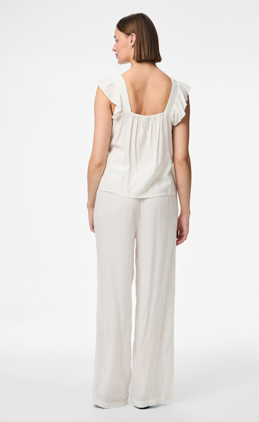 Pieces Topp - Pia - Bright White