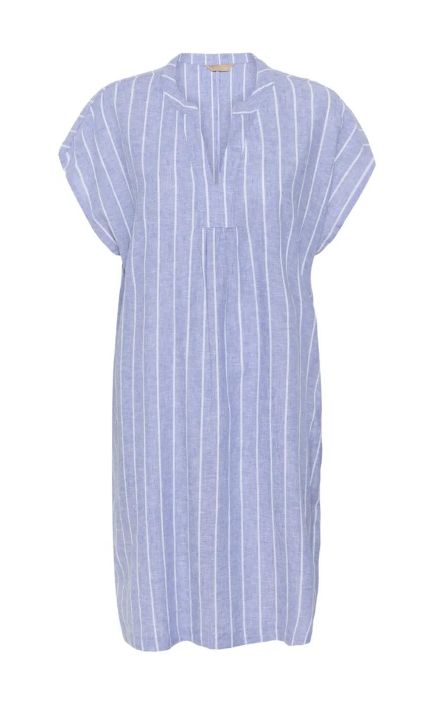 Culture Kjole - Arletty - Powder Blue/Gardenia Stripe