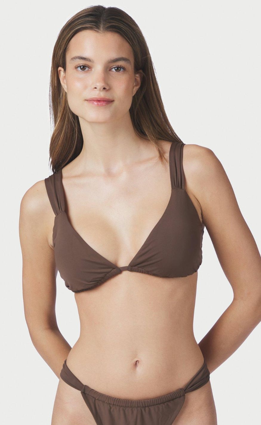 Neo Noir Bikinitruse - Zanita Solid - Dark Brown