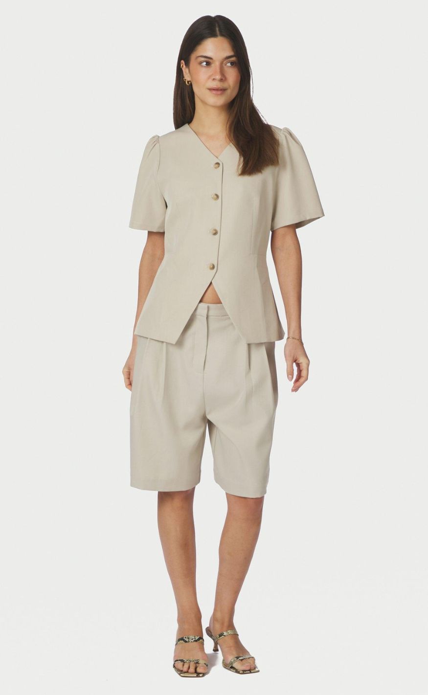 Neo Noir Bluse - Jules Structure - Creme