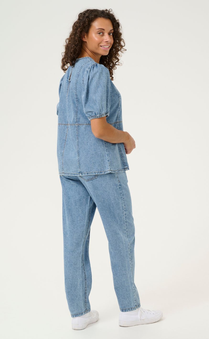 Culture Bluse - Adele Arpa - Blue Stone Wash
