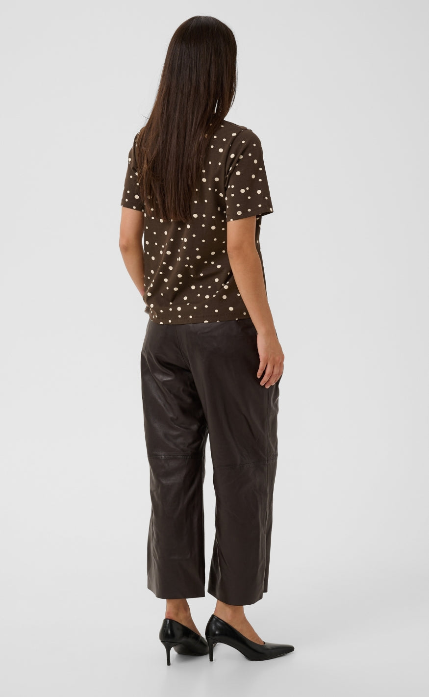 Culture T-shirt - Nanni Gith - Brown/Whitecap Dot