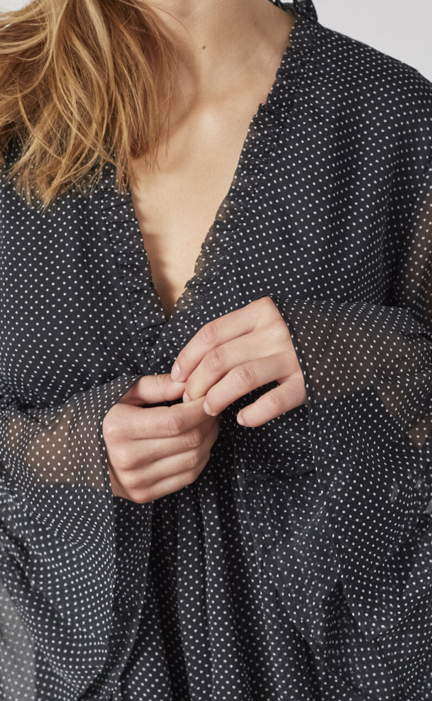 Sisters Point Kjole - Ufana-DR1 - Black/Dot