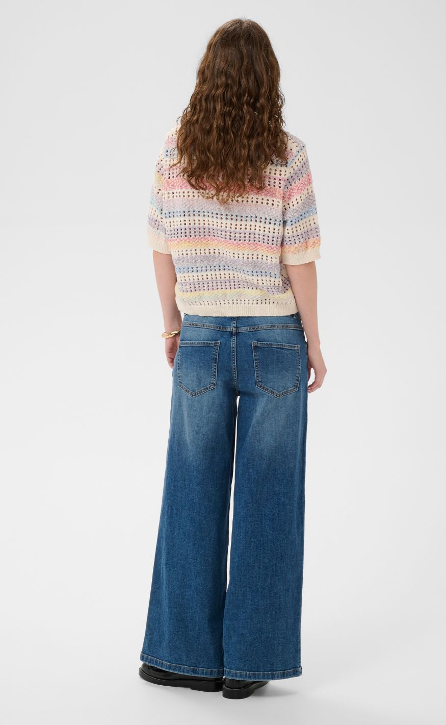Culture Bluse - Juana Polo - Multi Stripe