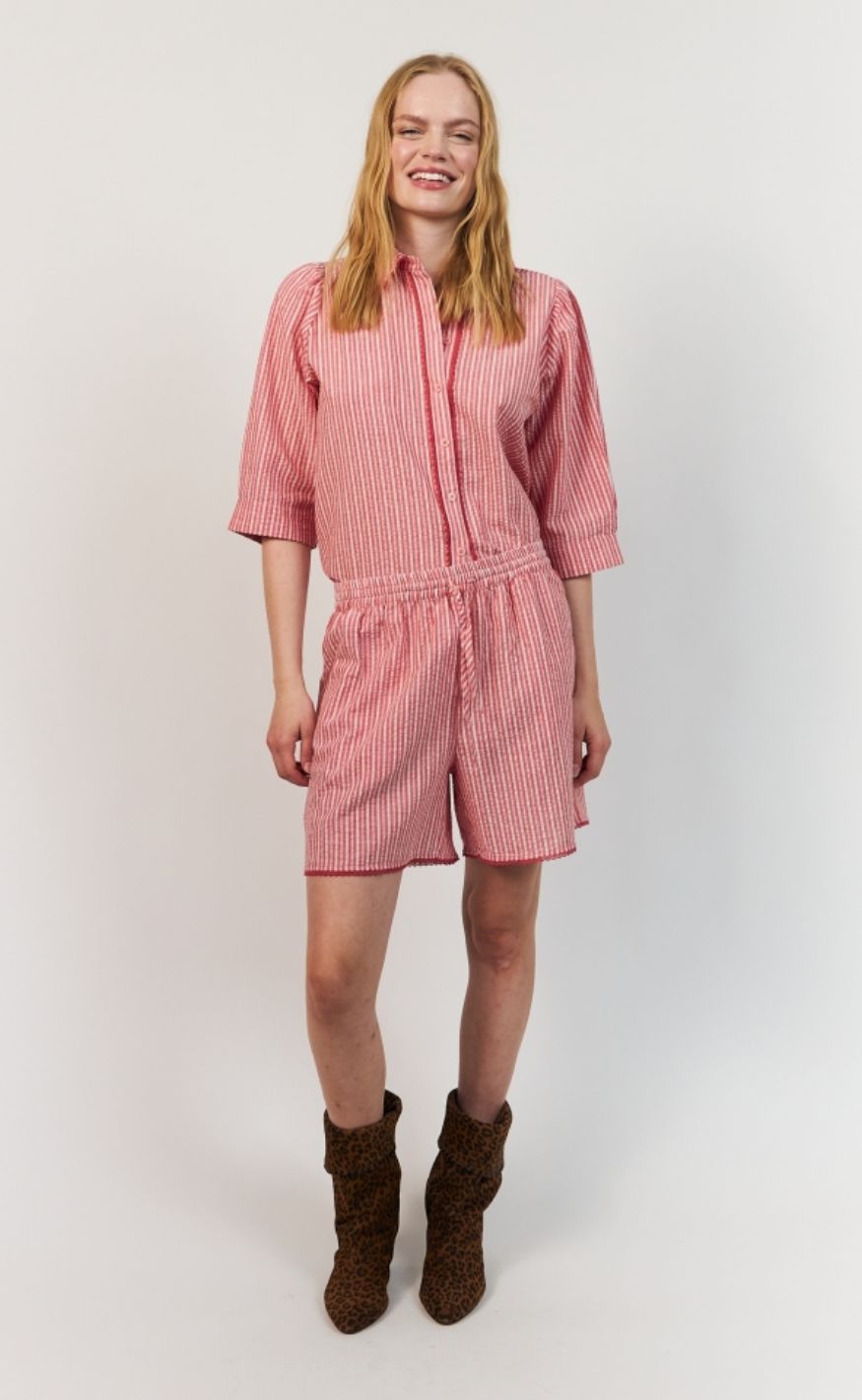 Lollys Laundry Skjorte - BonoLL SS - Red